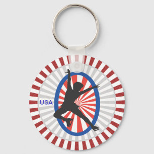 Silhouette of a Skater - Key Ring