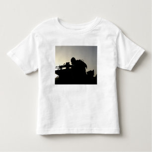 Silhouette of a Squad Automatic Weapon gunner Toddler T-Shirt