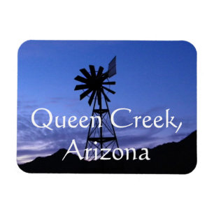 Silhouette of a windmill, Queen Creek Arizona Magnet