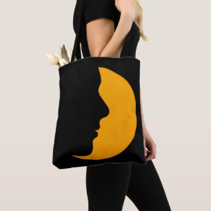 Silhouette of a woman's face. Tote Bag