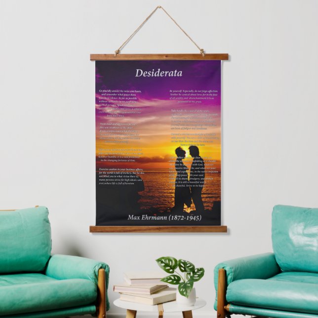 Silhouette of a young couple in love hanging tapestry (Living Room)