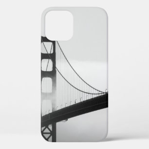 SILHOUETTE OF BRIDGE COVERED BY MIST iPhone 12 CASE