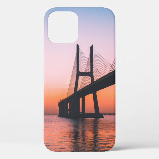 SILHOUETTE OF BRIDGE UNDER CLEAR SKY Case-Mate iPhone CASE (Back)