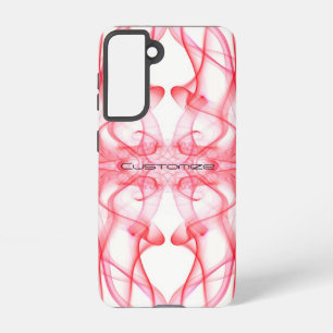 Silhouette of Colored Smoke - red on white Samsung Galaxy Case