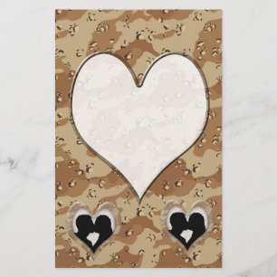 Silhouette of Couple Kissing (Camouflage Heart)