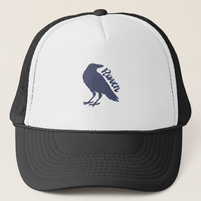 Silhouette of crow - Choose background colour Trucker Hat (Front)