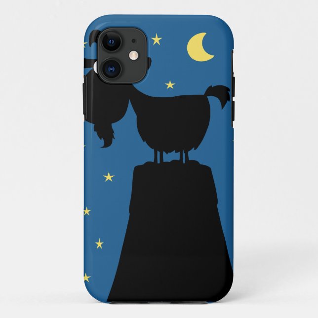Silhouette of Goat on Mountain Case-Mate iPhone Case (Back)