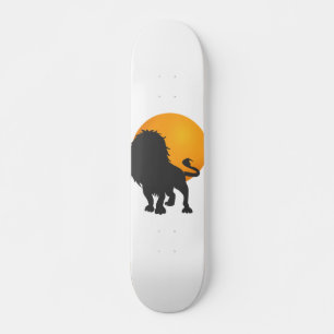 Silhouette of lion - Choose background colour Skateboard