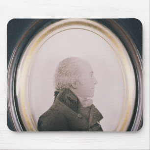 Silhouette of Major Lewis Painted on Convex Mouse Pad