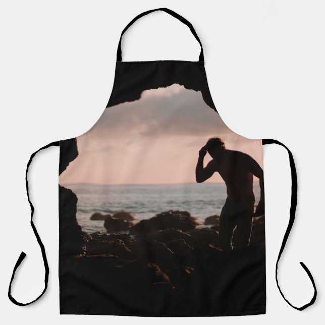 Silhouette of man in cave apron (Front)