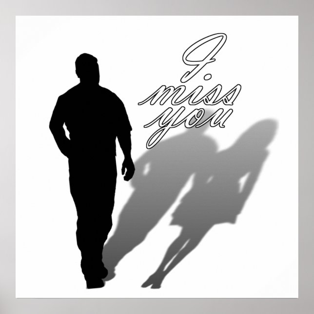 Silhouette of Man Missing Woman Poster (Front)