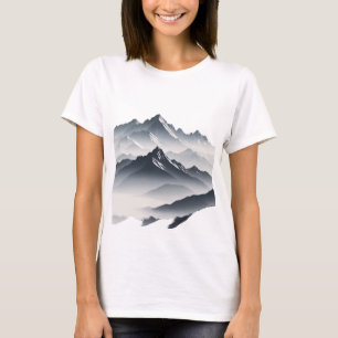 silhouette of mountain peaks T-Shirt