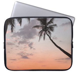 SILHOUETTE OF PALM TREE DURING GOLDEN HOUR LAPTOP SLEEVE