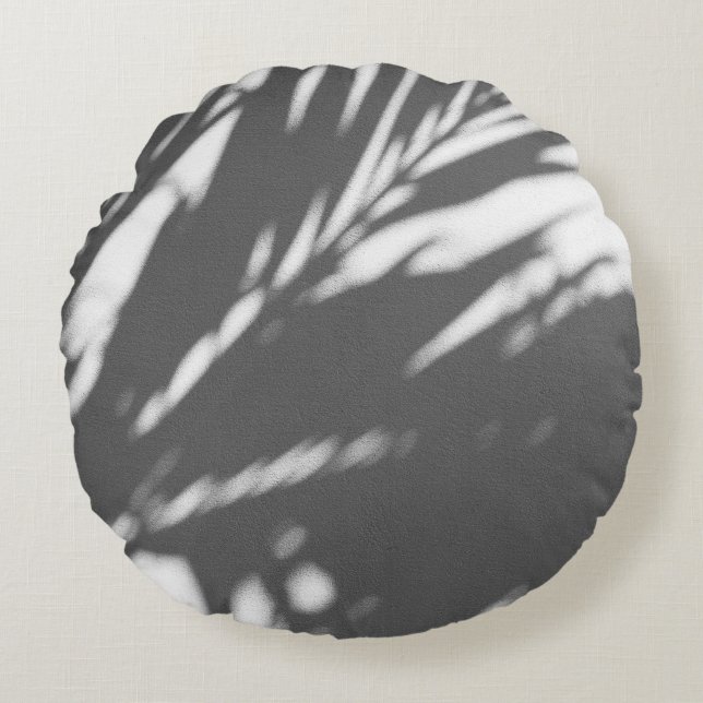 Silhouette of palm tree round cushion (Front)