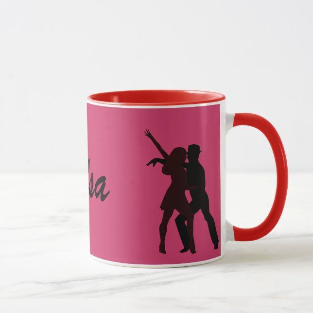 Silhouette of Salsa Dancers Mug (Right)