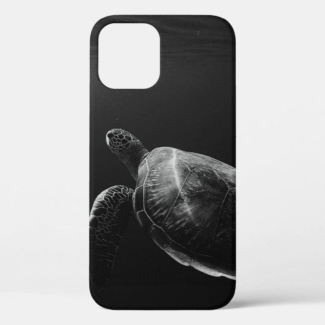 SILHOUETTE OF SEA TURTLE UNDERWATER Case-Mate iPhone CASE (Back)