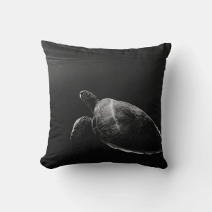 SILHOUETTE OF SEA TURTLE UNDERWATER CUSHION