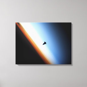 Silhouette of space shuttle Endeavour Canvas Print