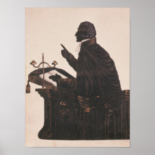 Silhouette of the Rev. L. Littleton Powys Poster