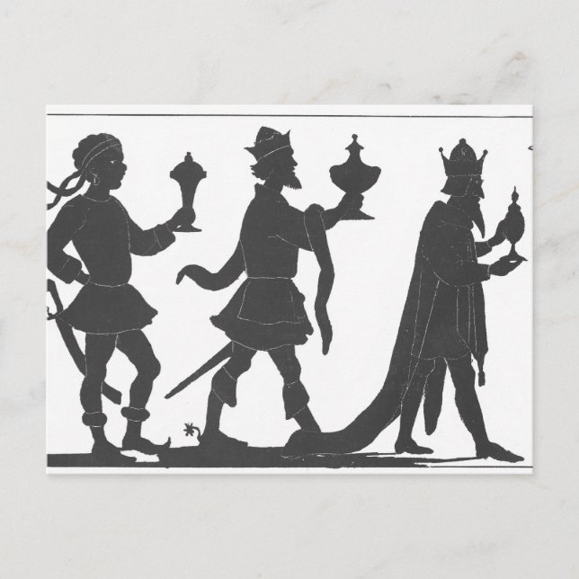 Silhouette of the Three Kings Postcard (Front)