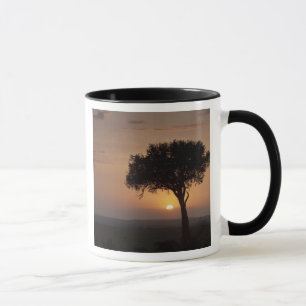 Silhouette of tree on plain, Masai Mara 2 Mug