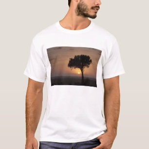 Silhouette of tree on plain, Masai Mara 2 T-Shirt