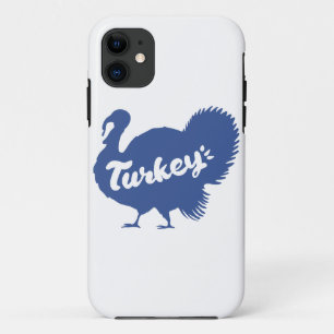 Silhouette of turkey - Choose background colour iPhone 11 Case