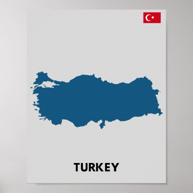 Silhouette of Turkey Poster (Front)