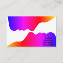 Silhouette of Two Faces Rainbow