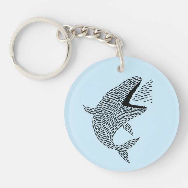 Silhouette Orca Key Ring (Front)