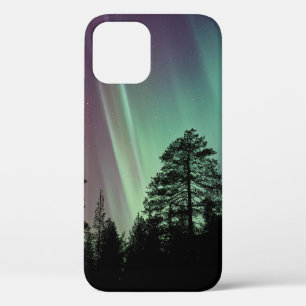 SILHOUETTE PHOTO OF AURORA BOREALIS iPhone 12 CASE