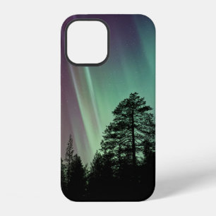 SILHOUETTE PHOTO OF AURORA BOREALIS iPhone 12 CASE