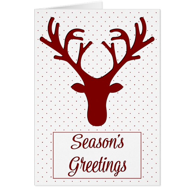 Silhouette Reindeer Greetings (Front)