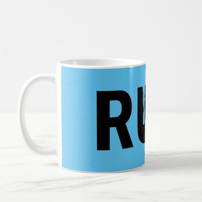 Silhouette Run Running for Runner Marathon Coffee Mug (Left)