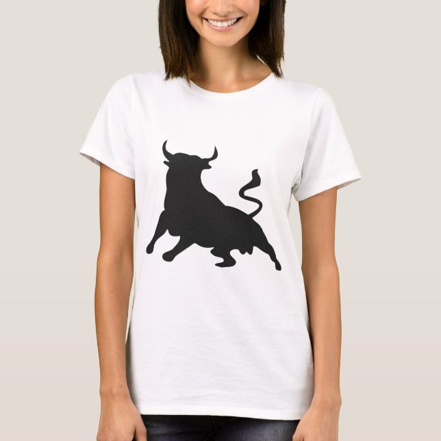 Silhouette Running with the Bulls Spain T-Shirt (Front)