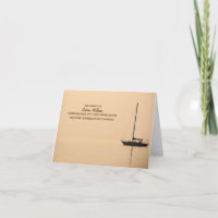 Silhouette Sailboat Haze Sympathy Thank You