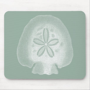 Silhouette Sand Dollar Mouse Pad