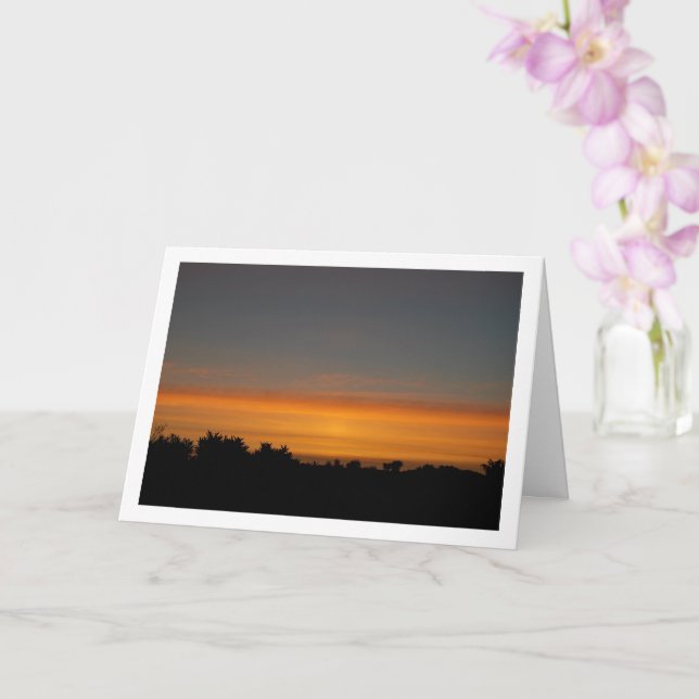 Silhouette Sky Landscape Card (Orchid)