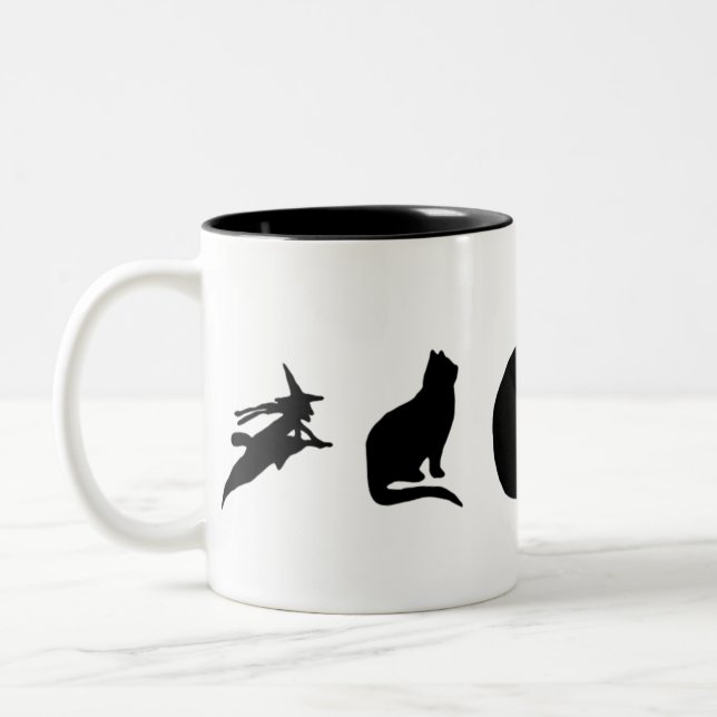 Silhouette Spells Sipper Two-Tone Coffee Mug (Left)