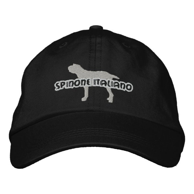 Silhouette Spinone Italiano Embroidered Hat (Front)