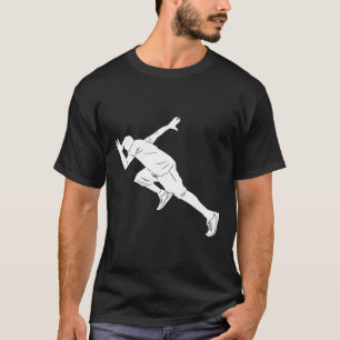 Silhouette Sprint Runner Sprinter Racer Running At T-Shirt
