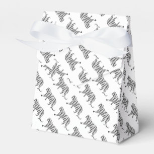 Silhouette Tiger Black and White Favour Box