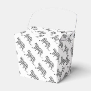 Silhouette Tiger Black and White Favour Box