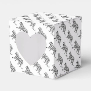 Silhouette Tiger Black and White Favour Box