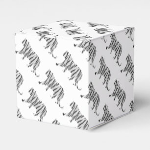 Silhouette Tiger Black and White Favour Box