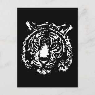 Silhouette Tiger Postcard