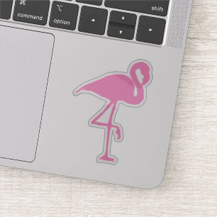 Silhouette Tropical Pink Flamingo
