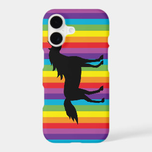 Silhouette Unicorn and Rainbow