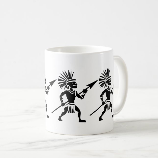 Silhouette Warrior Coffee Mug (Front Right)