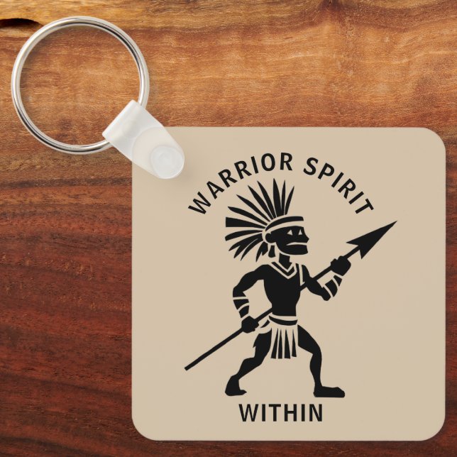 Silhouette Warrior  Key Ring (Front)